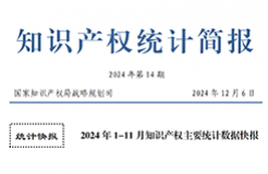 2024年1-11月专利、商标、地理标志等知识产权主要统计数据 | 附数据详情