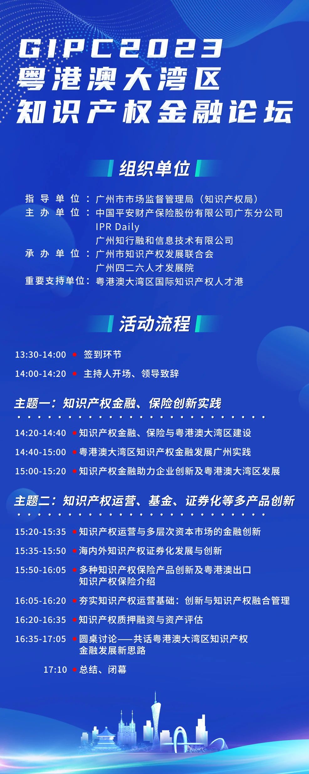 聚能赋能，集智献力！GIPC2023粤港澳大湾区知识产权金融论坛即将举办！与会报名通道已开启