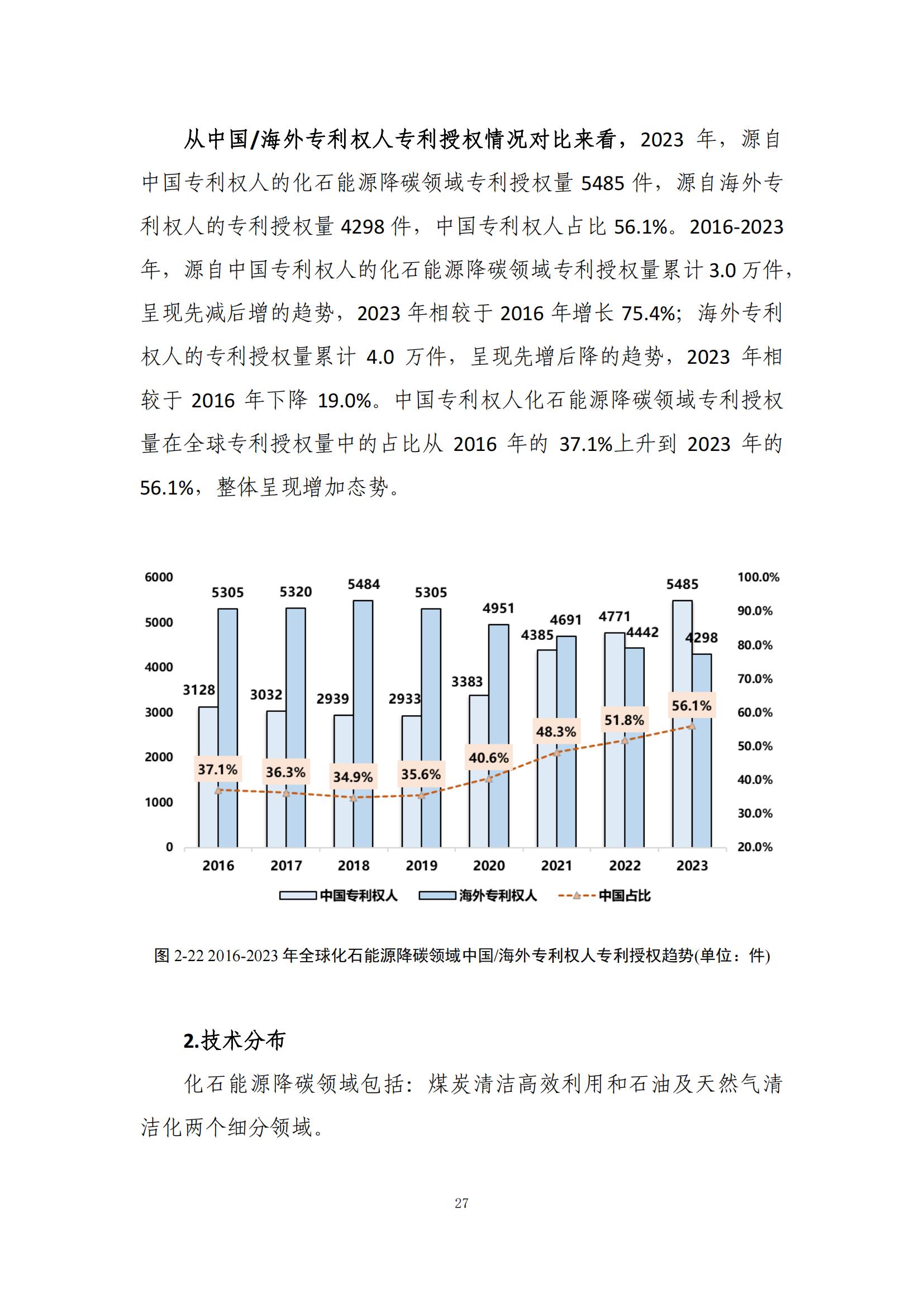 《绿色低碳专利统计分析报告（2024）》中英文版全文发布！