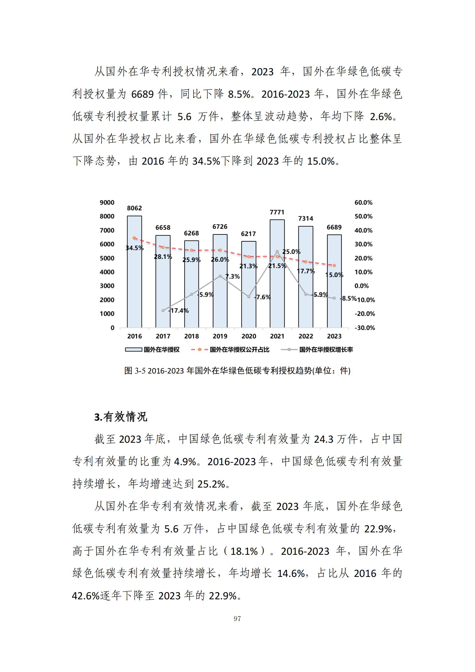 《绿色低碳专利统计分析报告（2024）》中英文版全文发布！