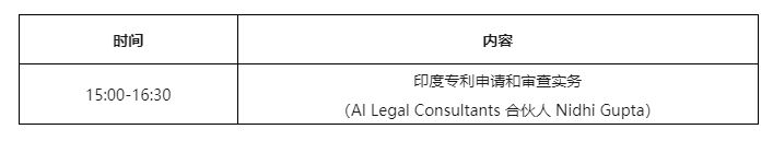 明天下午15:00直播！“印度专利申请和审查实务”线上培训报名通道开启