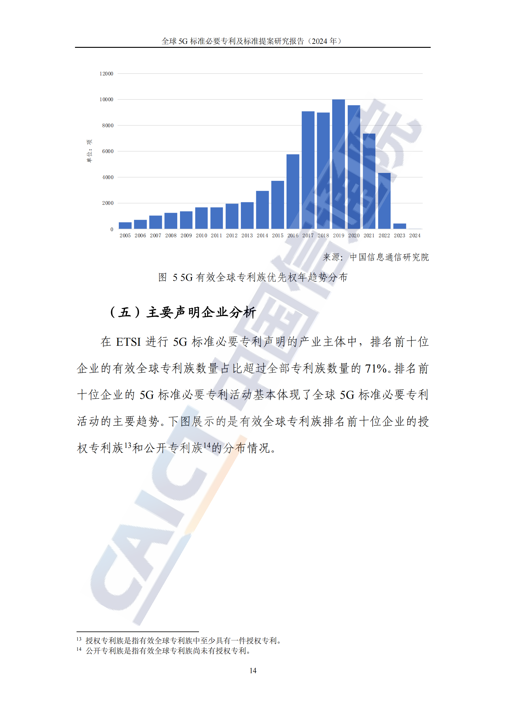 《全球5G标准必要专利及标准提案研究报告（2024年）》全文发布！