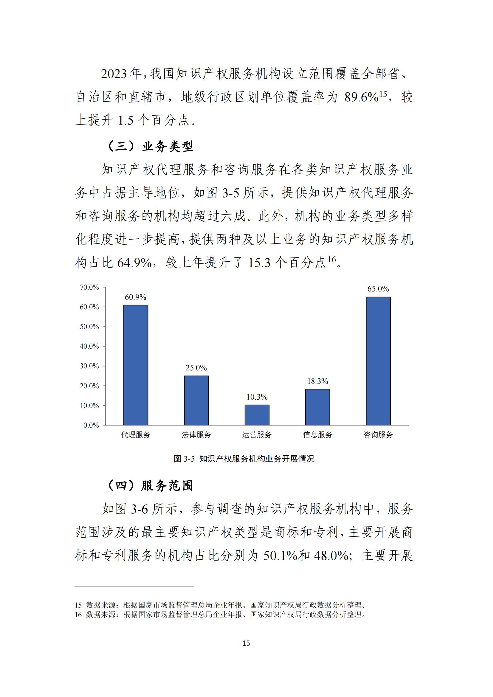 《2024年全国知识产权服务业统计调查报告》：知识产权从业人员人均营业收入28.9万元/人｜附全文