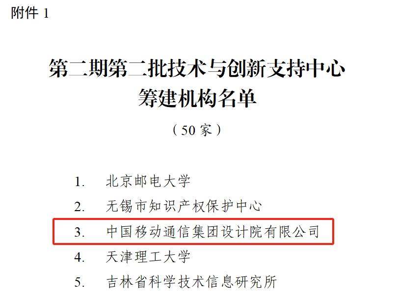 喜报！中国移动在知识产权信息公共服务领域再获认可