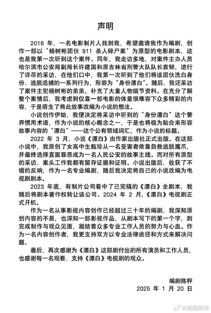 《漂白》被指抄袭南都调查报道罗生门！记者、编剧、爱奇艺多方回应