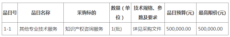 50万！石泉县采购2024年知识产权保护体系建设项目咨询服务