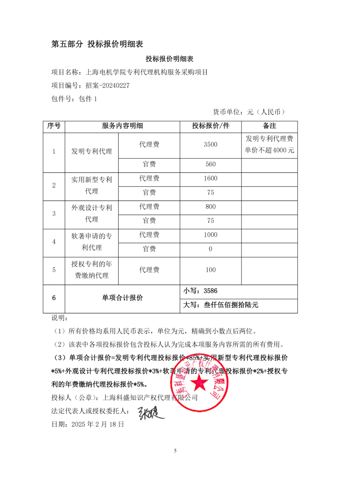 发明专利报价3500元/件，实用新型1600元/件！上海一学院专利代理机构服务中标公告