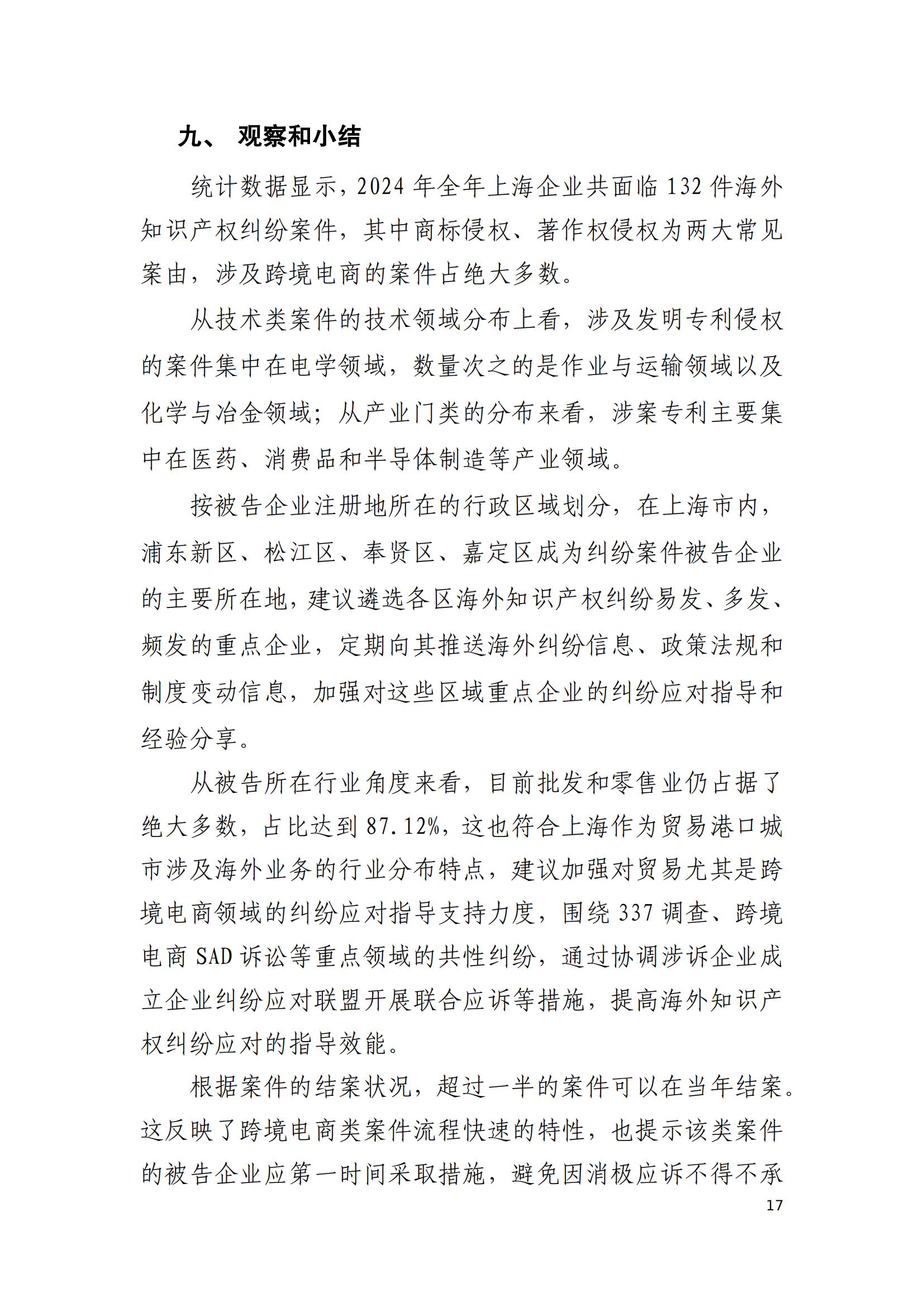 2024年度上海企业海外知识产权纠纷调查报告_19