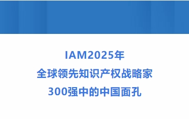 IAM2025年全球领先知识产权战略家300强中的中国面孔