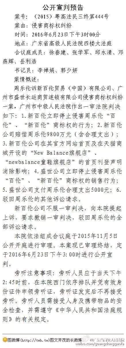 消失的9300万始末！“新百伦”赔偿周乐伦500万（附123页Word版判决书）