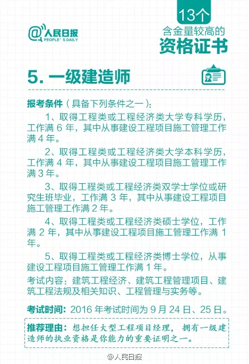 多项资格证取消后，剩下的这13个最值钱！