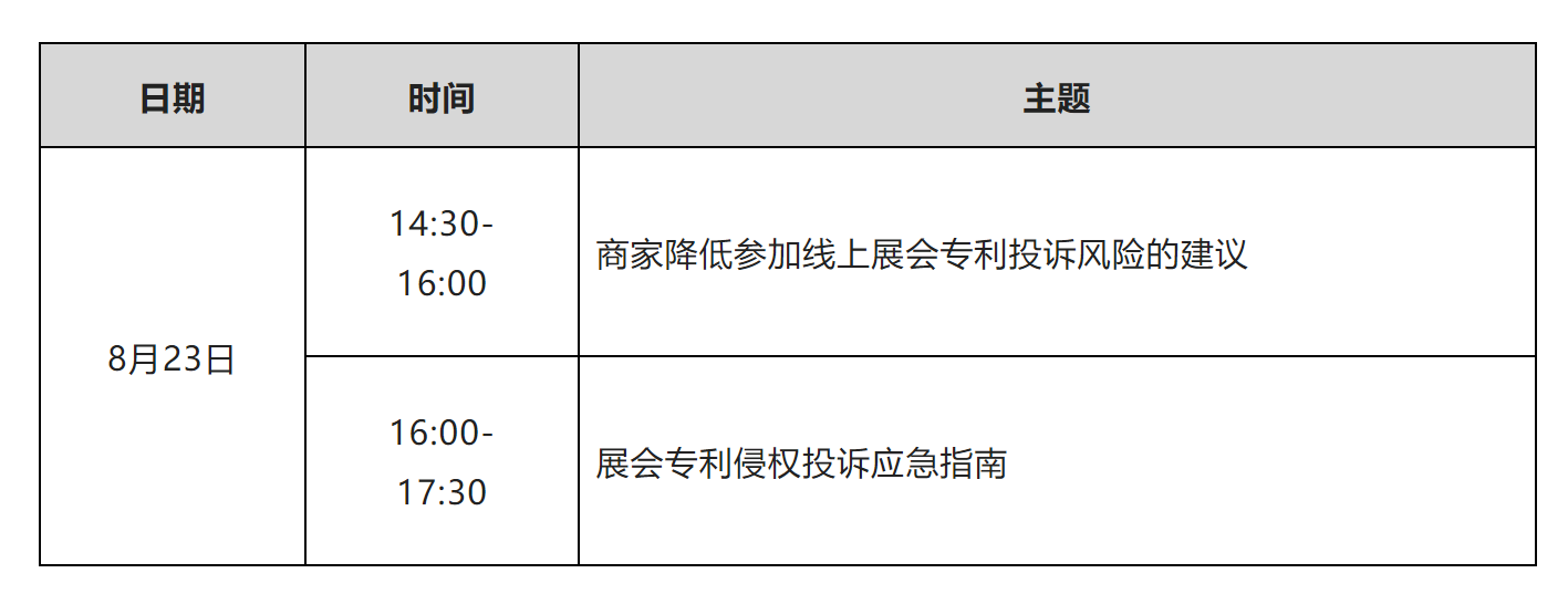 写下你的留今日14:30直播！广交会知识产权保护能力提升系列培训班（四）邀您参加